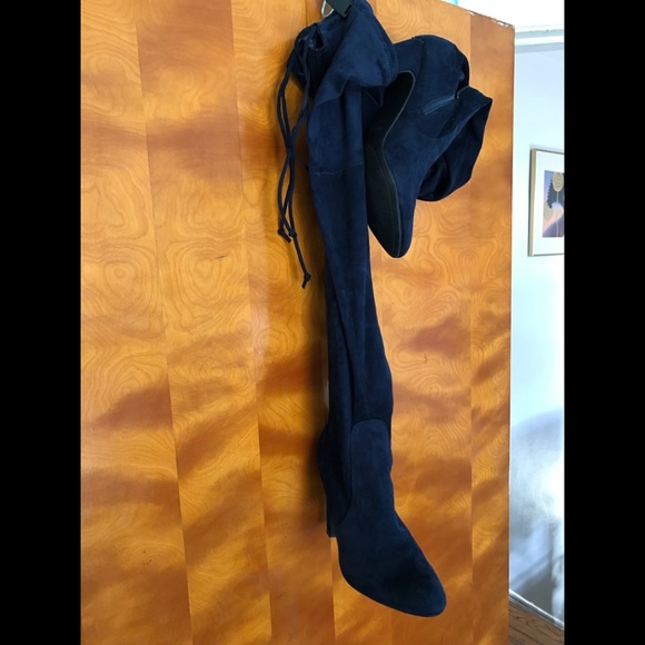 Unisa Shoes - Navy blue suede boots